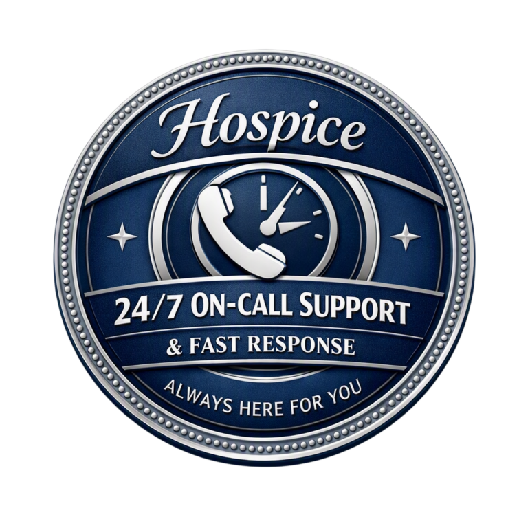 Hospice 24/7 support badge