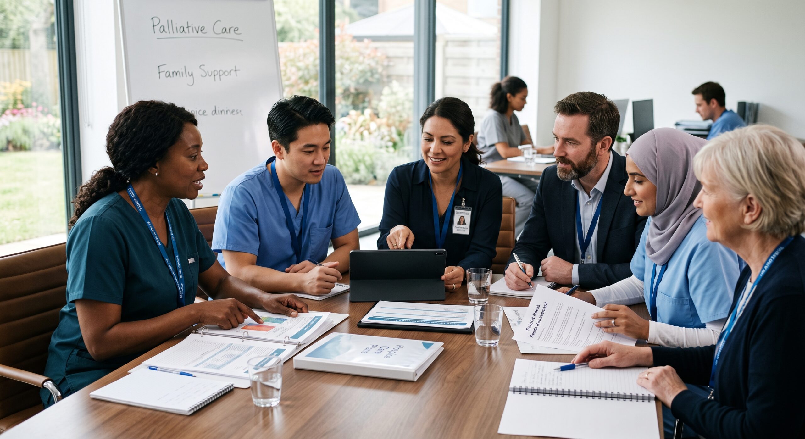 Assess: hospice nursing and care team