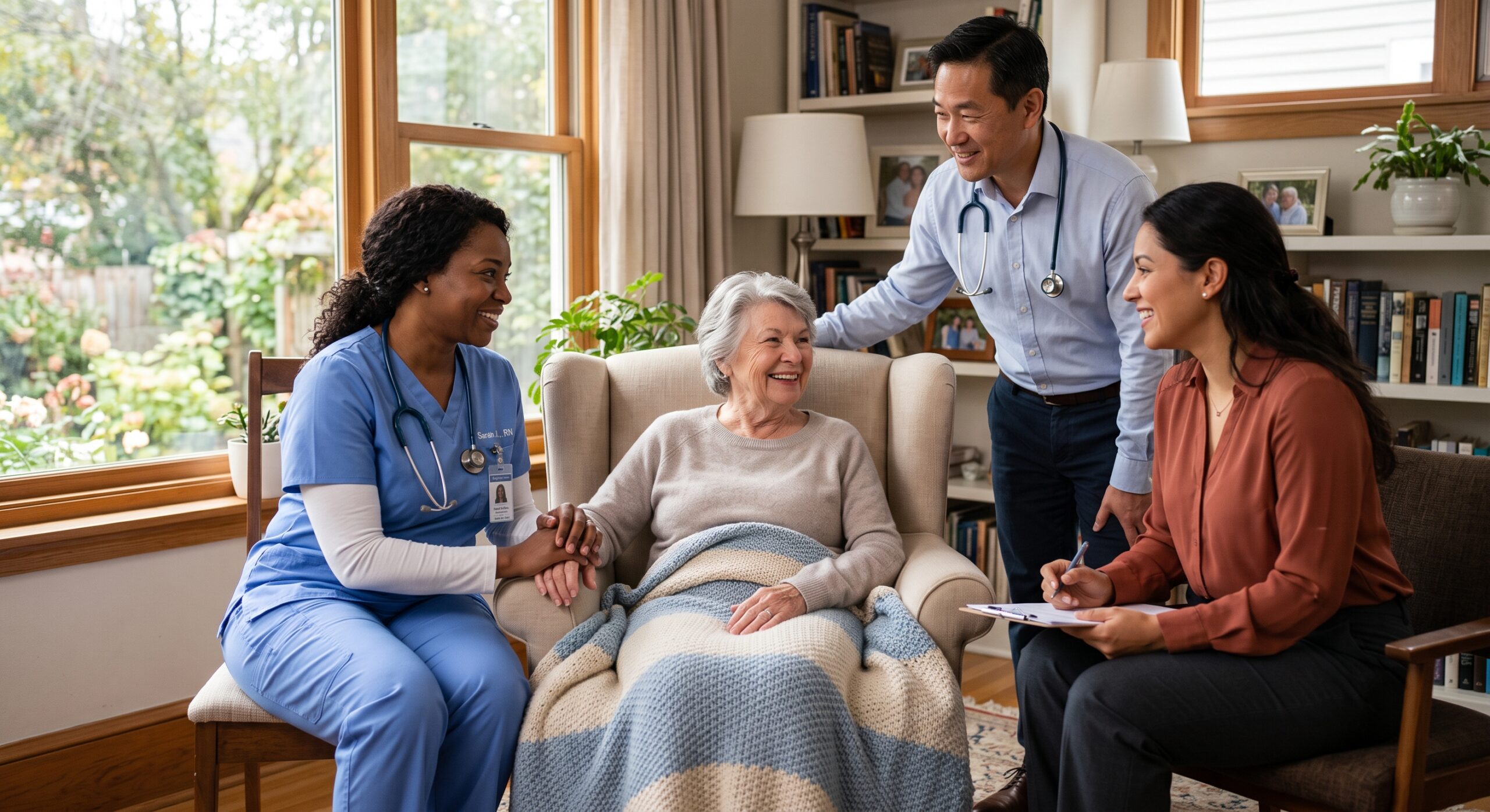 Hospice nursing and care team support